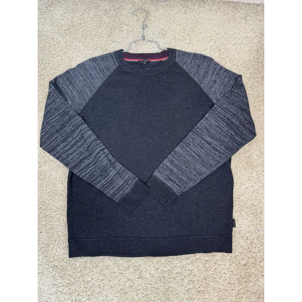 Ted Baker London Mens Cotton Been Long Sleeve Lightweight Sweater‎ Size 6 Or XXL